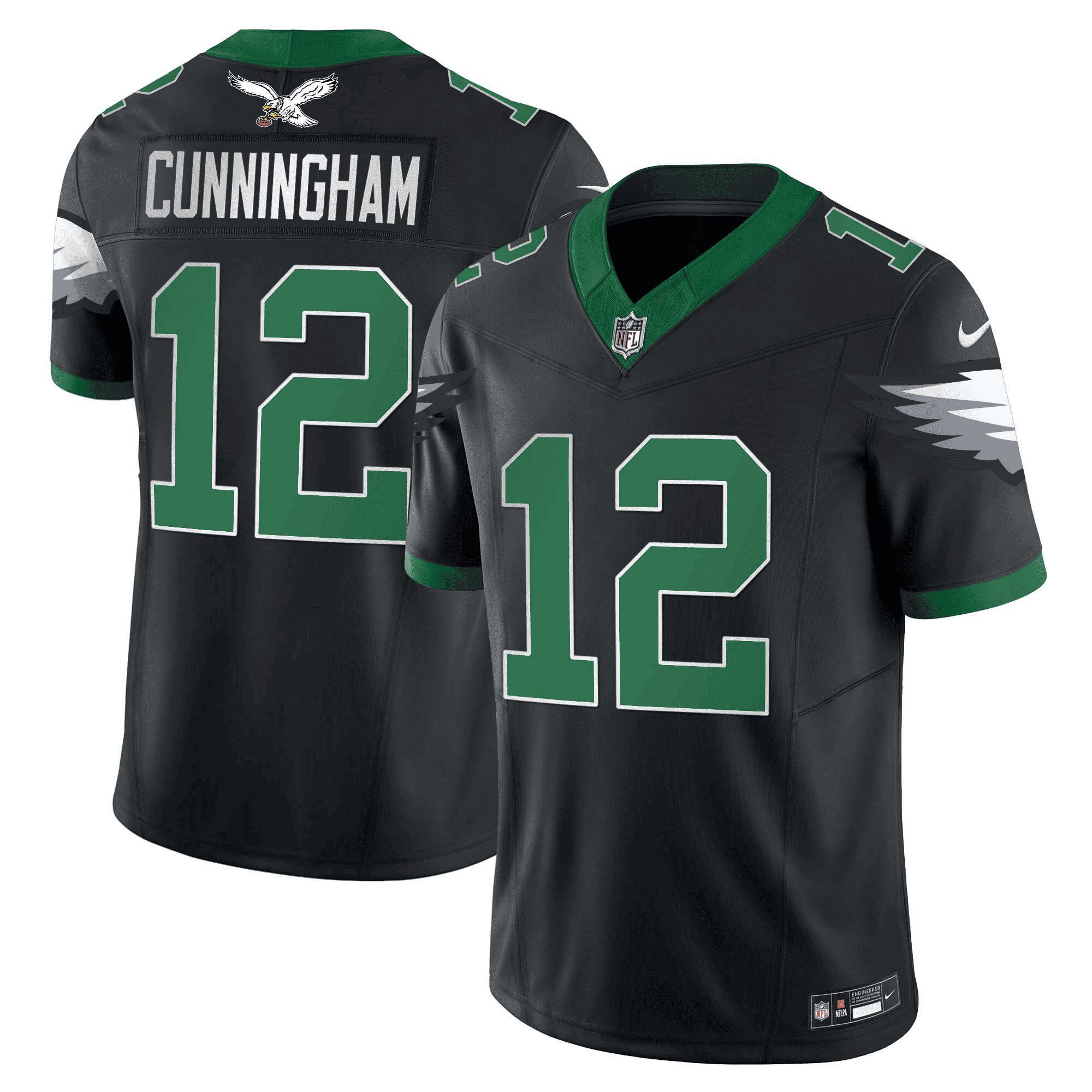 Men Philadelphia Eagles #12 Cunningham Black 2024 Nike Vapor Limited NFL Jersey->indianapolis colts->NFL Jersey